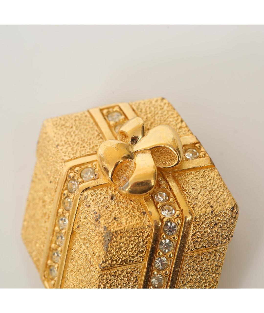 CHRISTIAN DIOR Золотая металлическая булавка / брошь, фото 4