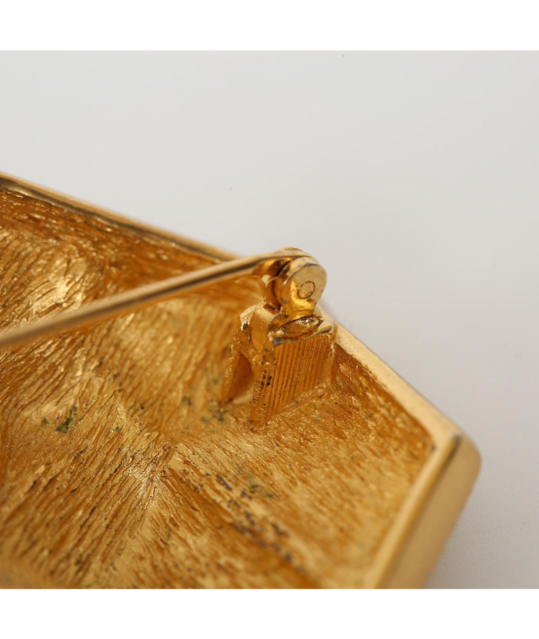 CHRISTIAN DIOR Золотая металлическая булавка / брошь, фото 8