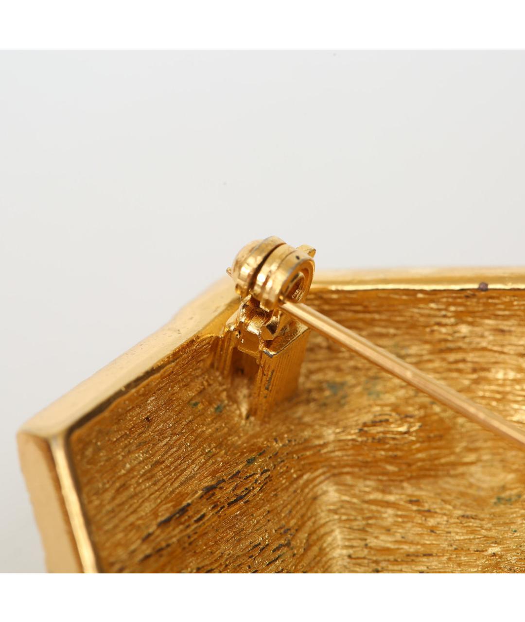 CHRISTIAN DIOR Золотая металлическая булавка / брошь, фото 7