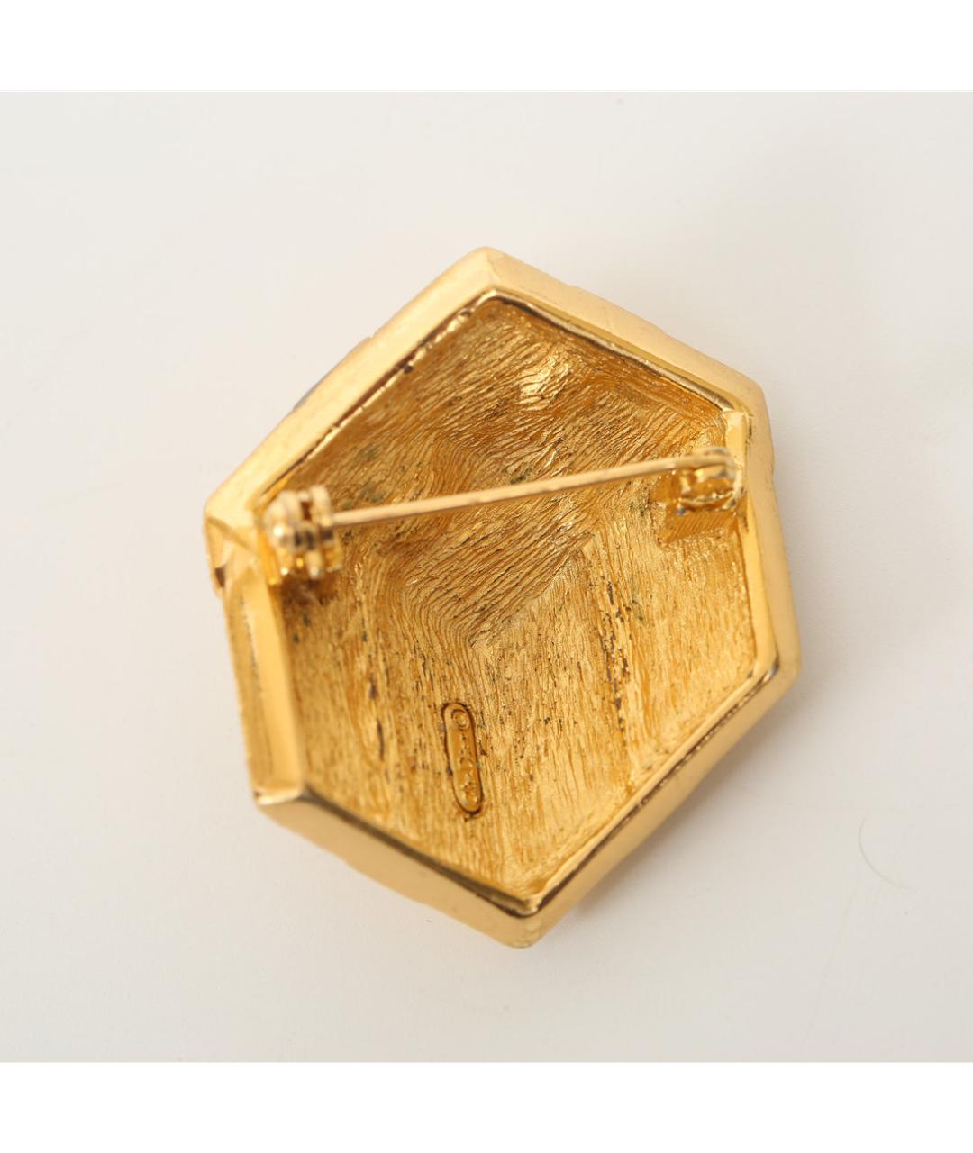 CHRISTIAN DIOR Золотая металлическая булавка / брошь, фото 5