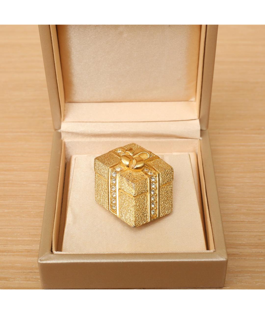 CHRISTIAN DIOR Золотая металлическая булавка / брошь, фото 2