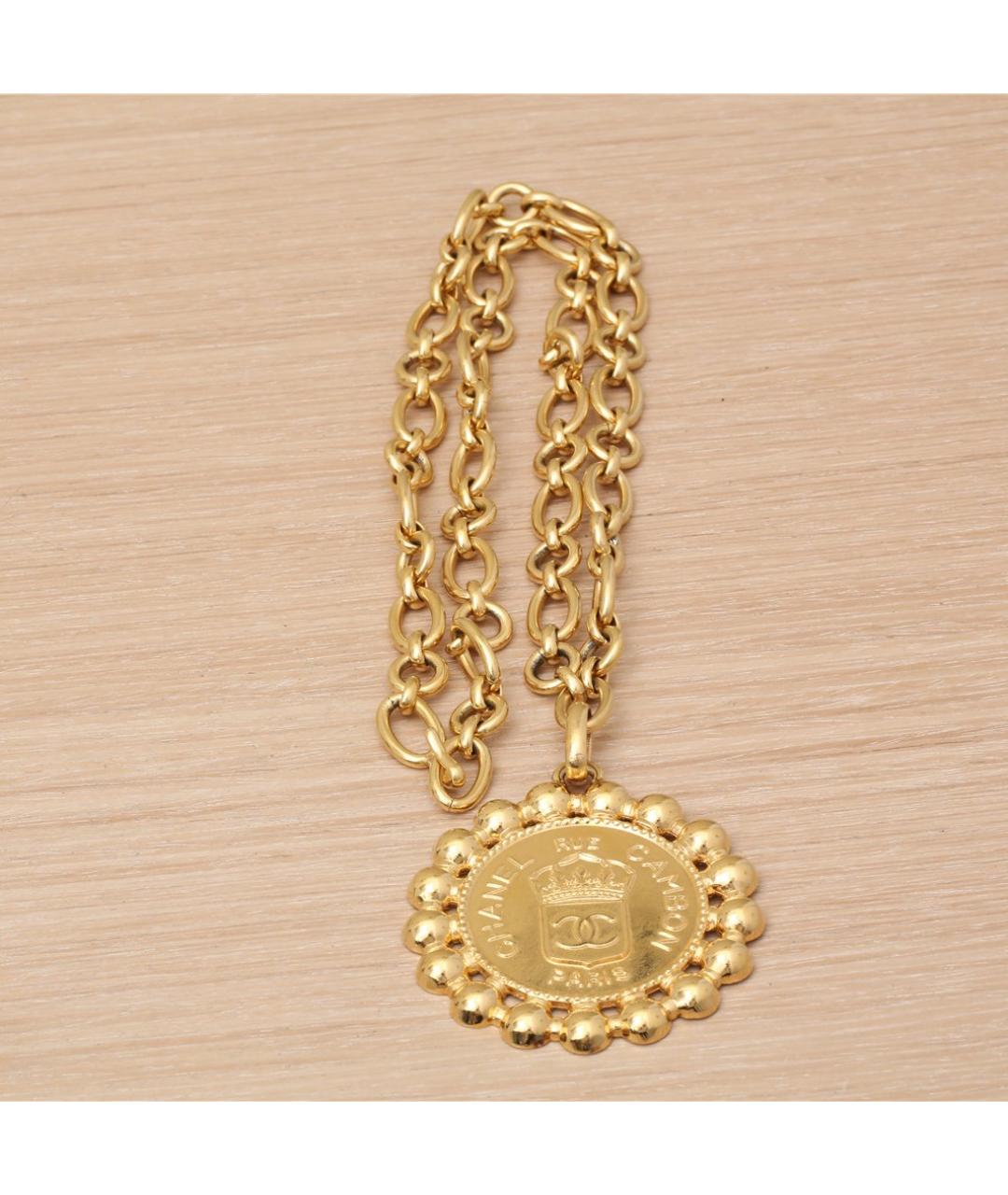 CHANEL Золотое металлическое колье, фото 2