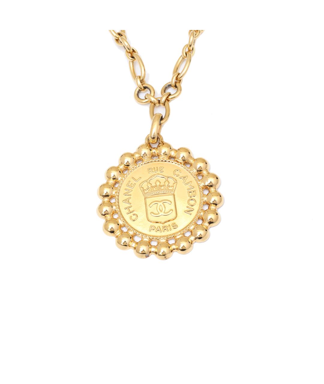 CHANEL Золотое металлическое колье, фото 1