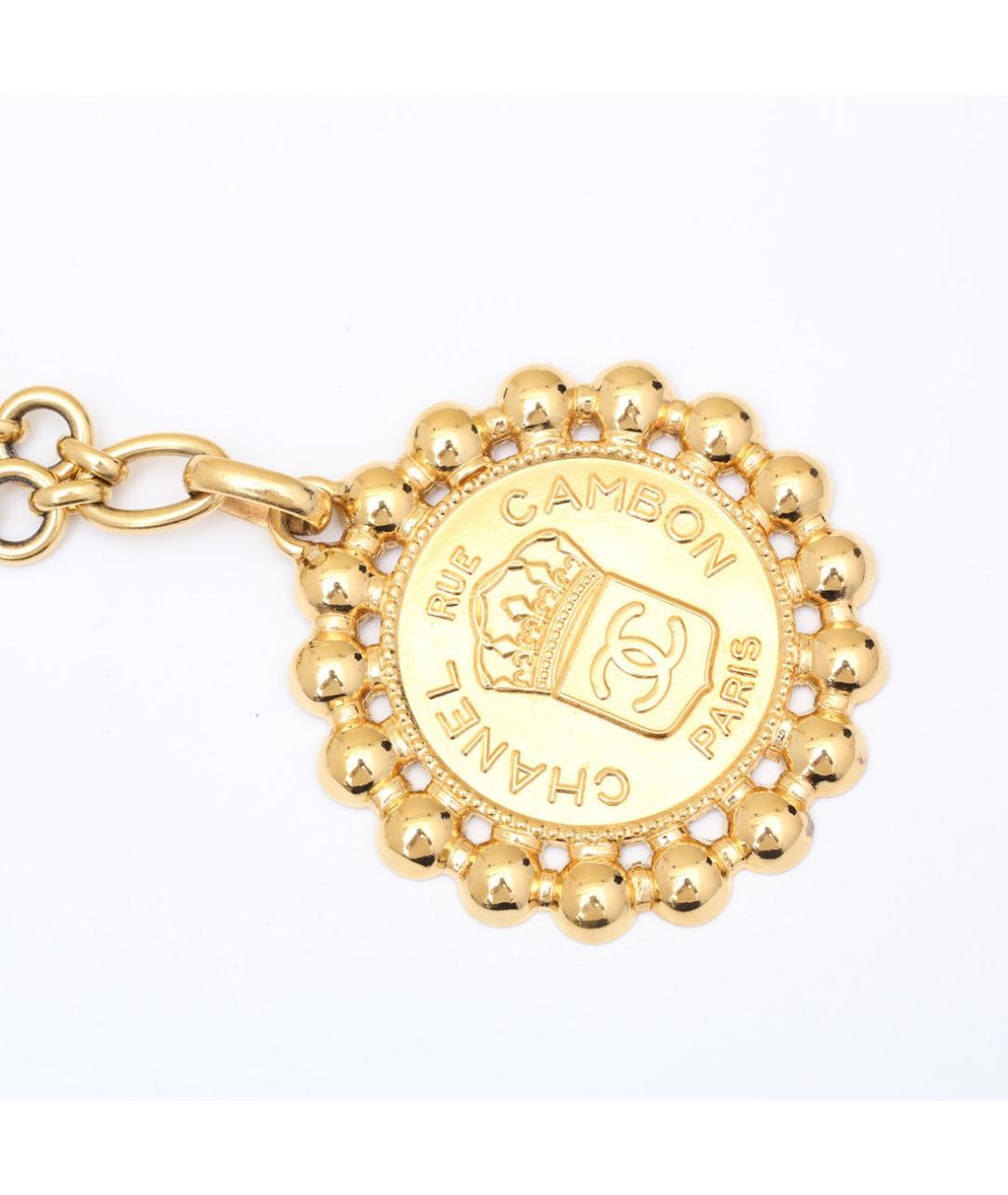 CHANEL Золотое металлическое колье, фото 3
