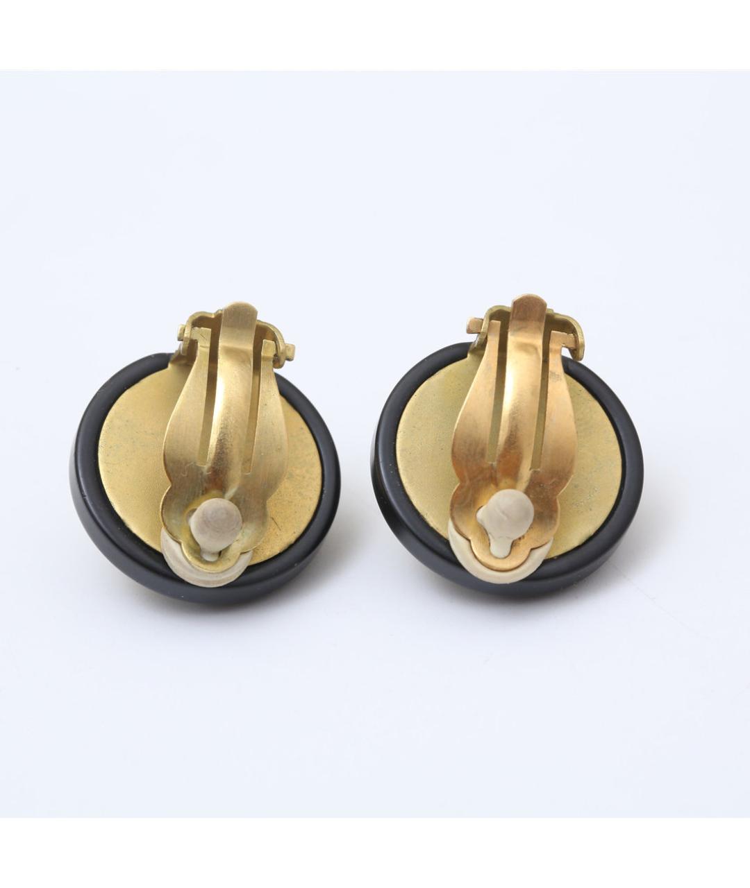 CHANEL Черные металлические клипсы, фото 6