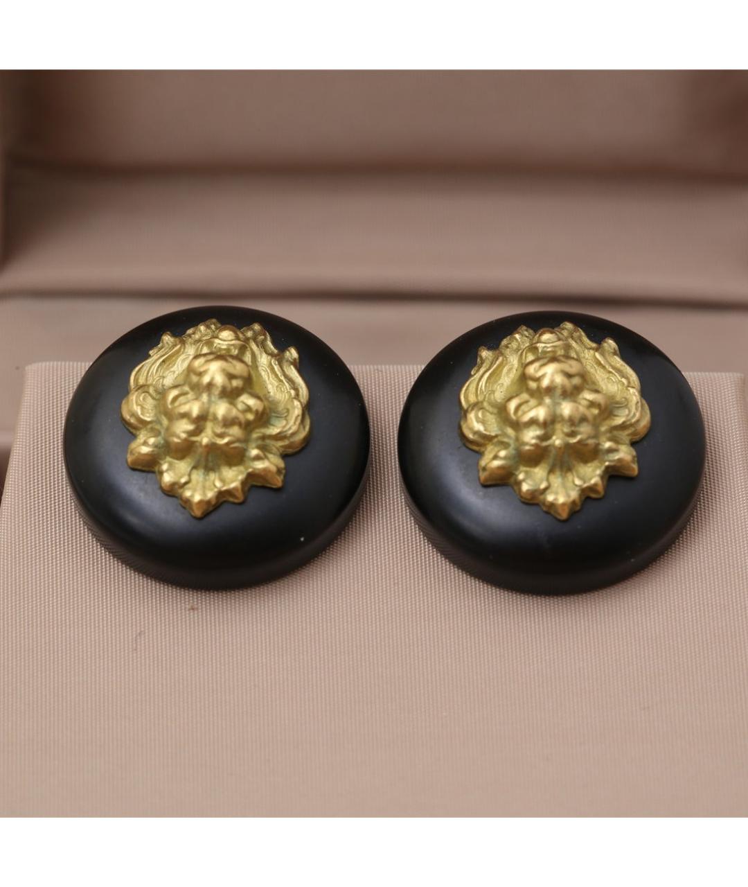 CHANEL Черные металлические клипсы, фото 2