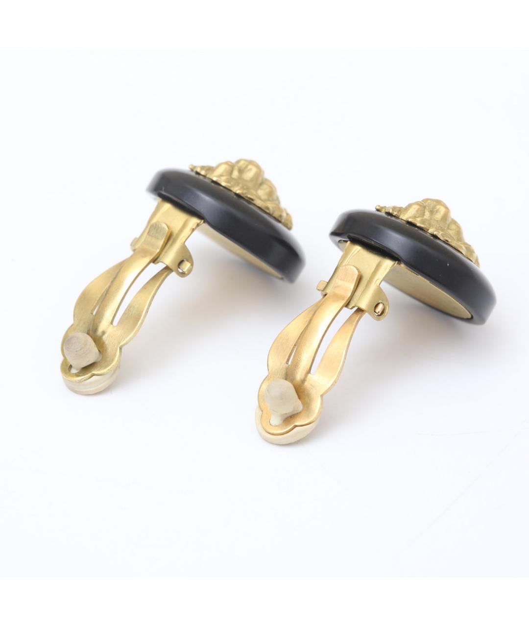 CHANEL Черные металлические клипсы, фото 5