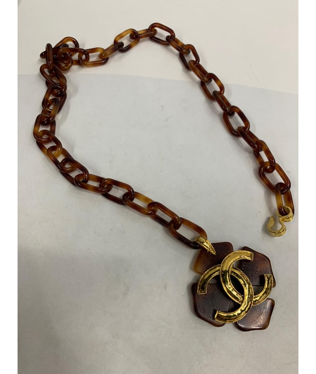CHANEL Коричневое колье, фото 7