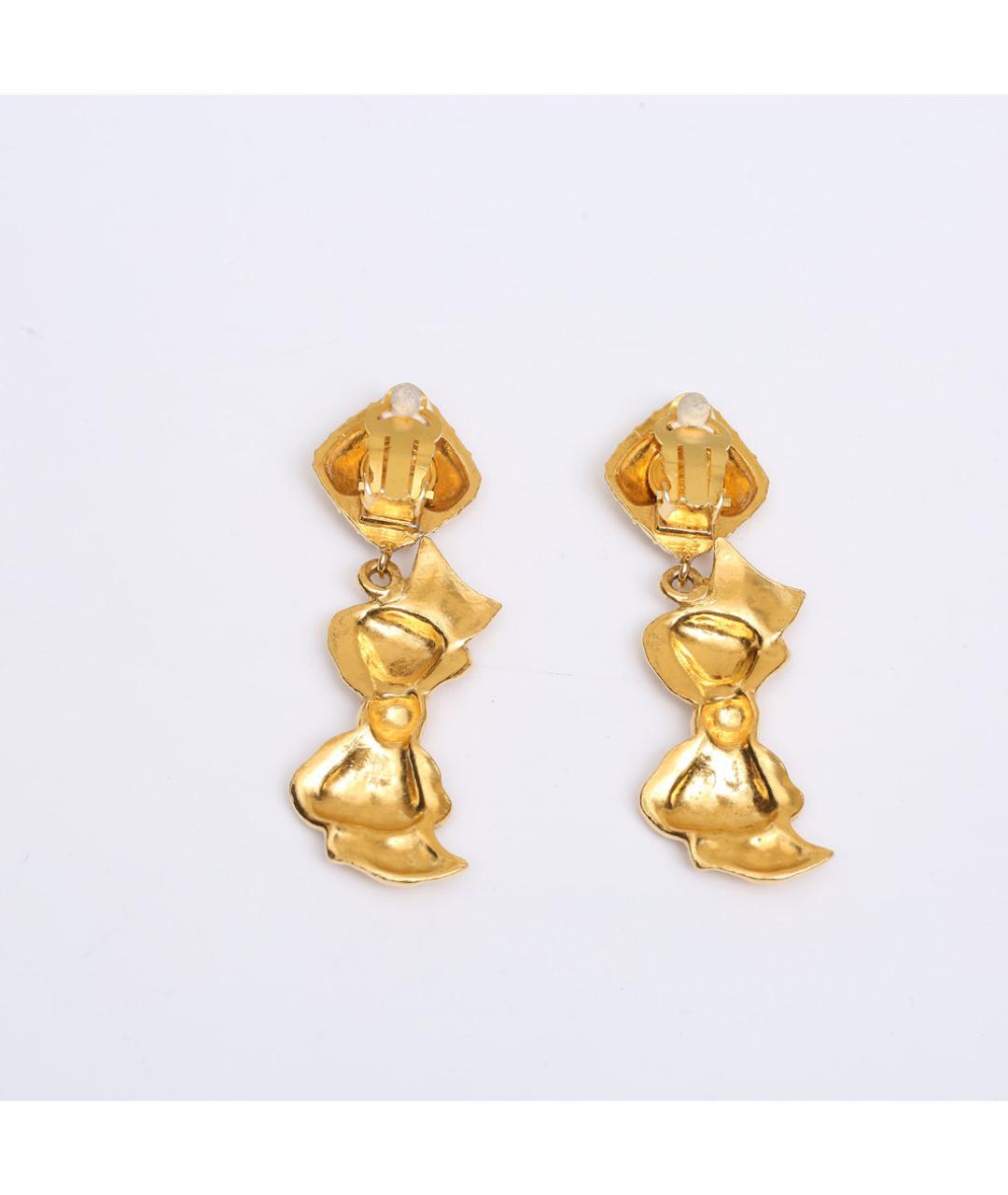 CHANEL Золотые металлические клипсы, фото 5