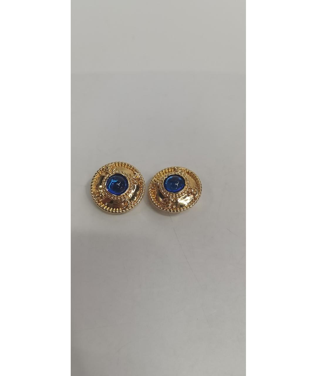 CHANEL Золотые металлические клипсы, фото 7