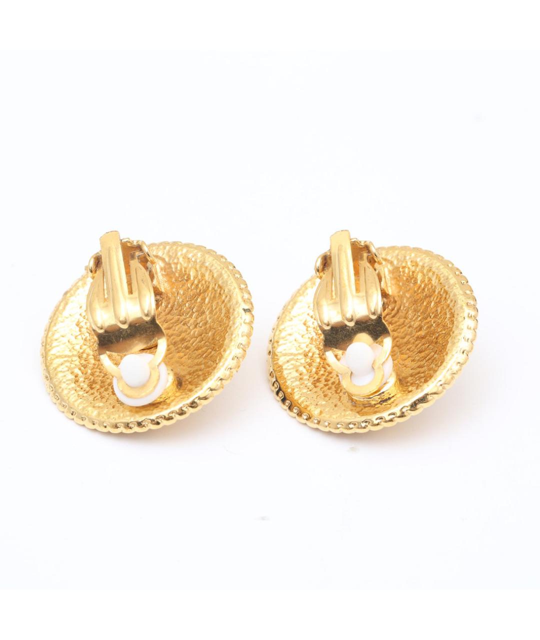 CHANEL Золотые металлические клипсы, фото 6