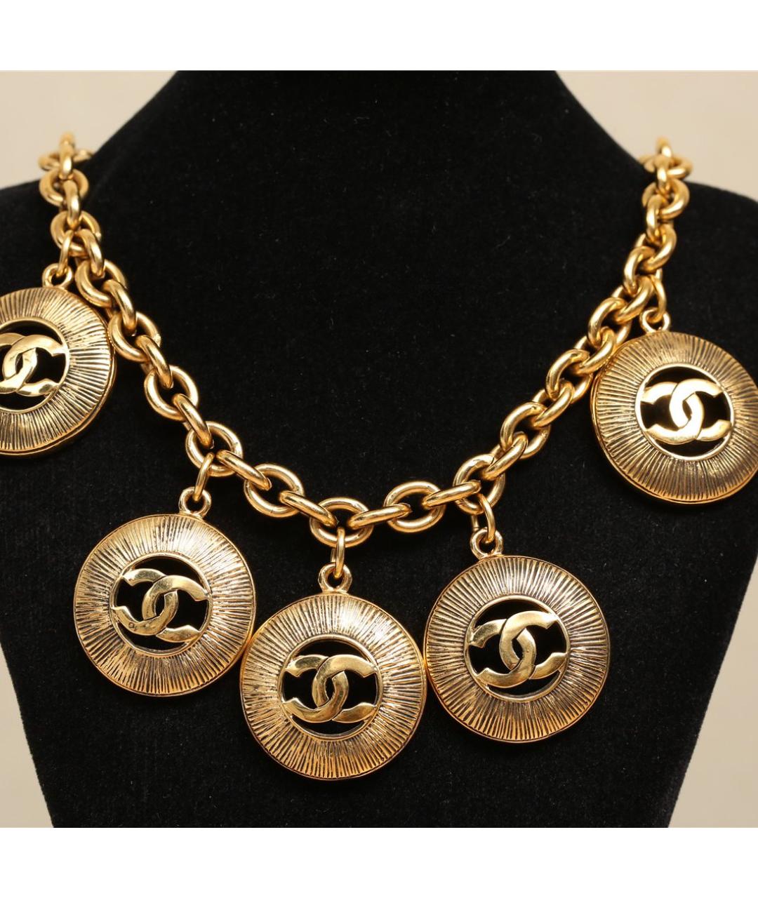CHANEL Золотое металлическое колье, фото 2