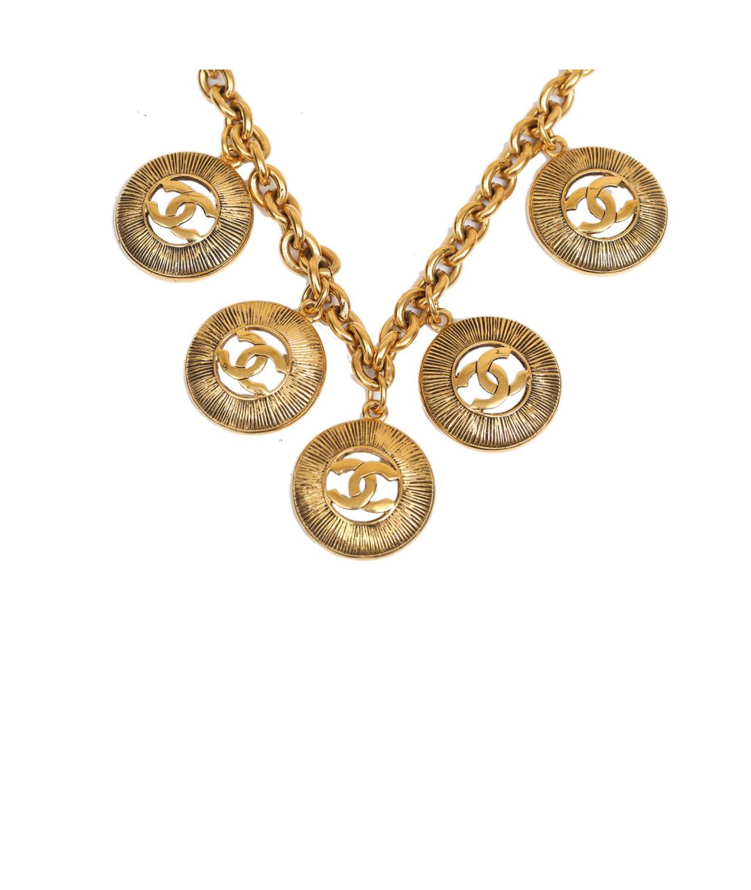 CHANEL Золотое металлическое колье, фото 1