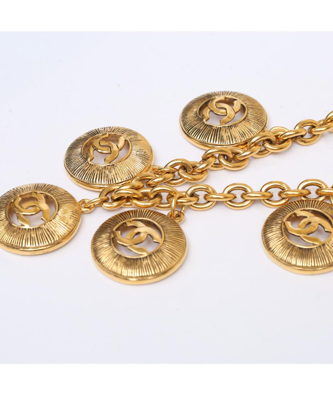 CHANEL Золотое металлическое колье, фото 3