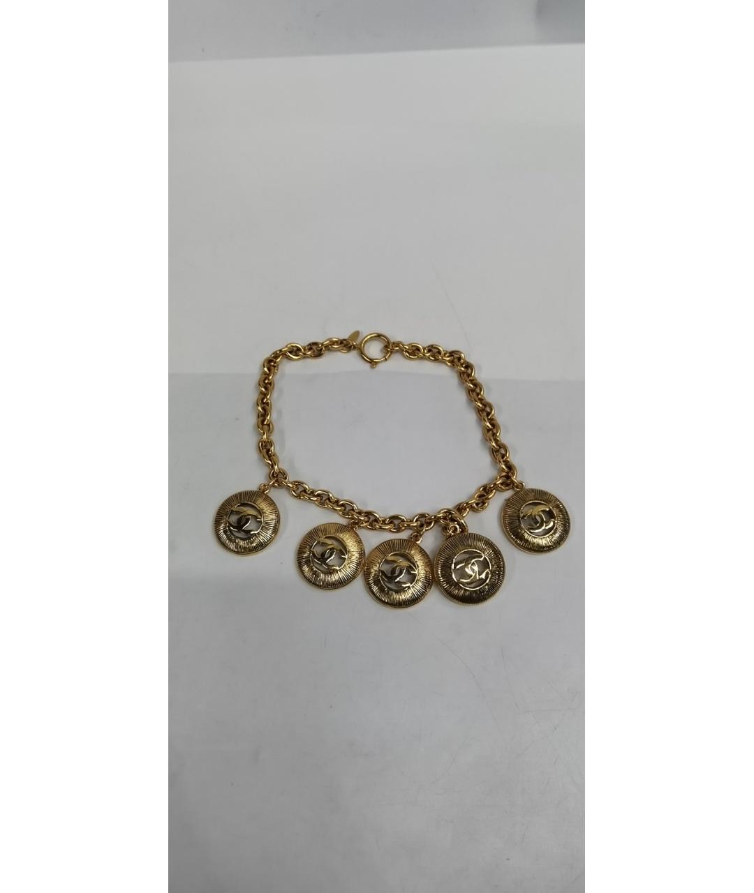 CHANEL Золотое металлическое колье, фото 7