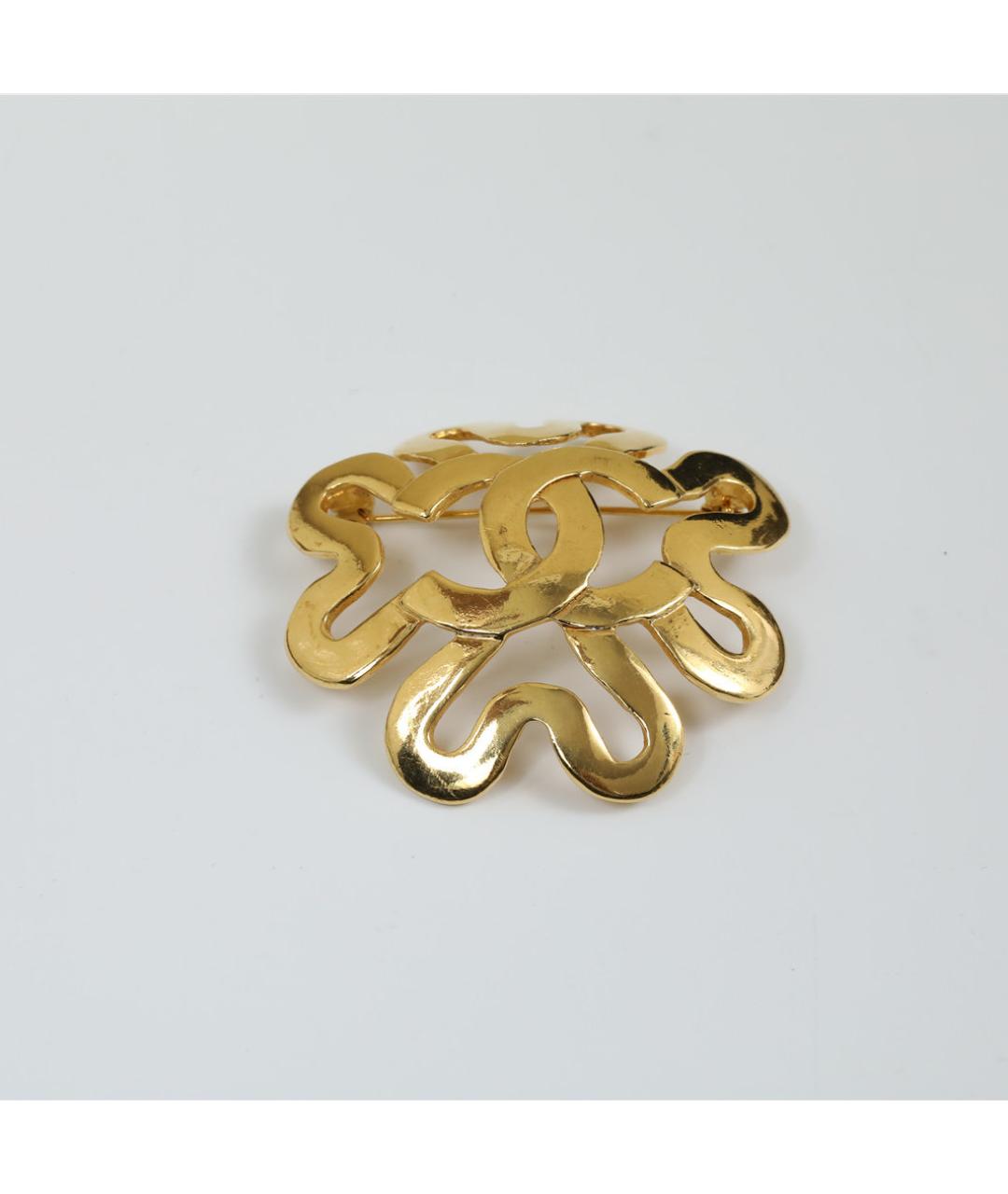 CHANEL Золотая металлическая булавка / брошь, фото 3