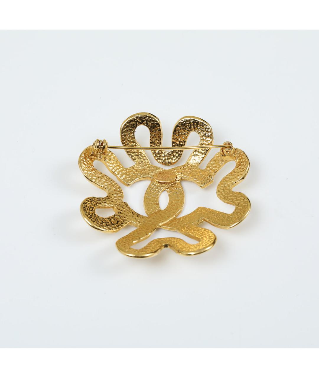 CHANEL Золотая металлическая булавка / брошь, фото 4