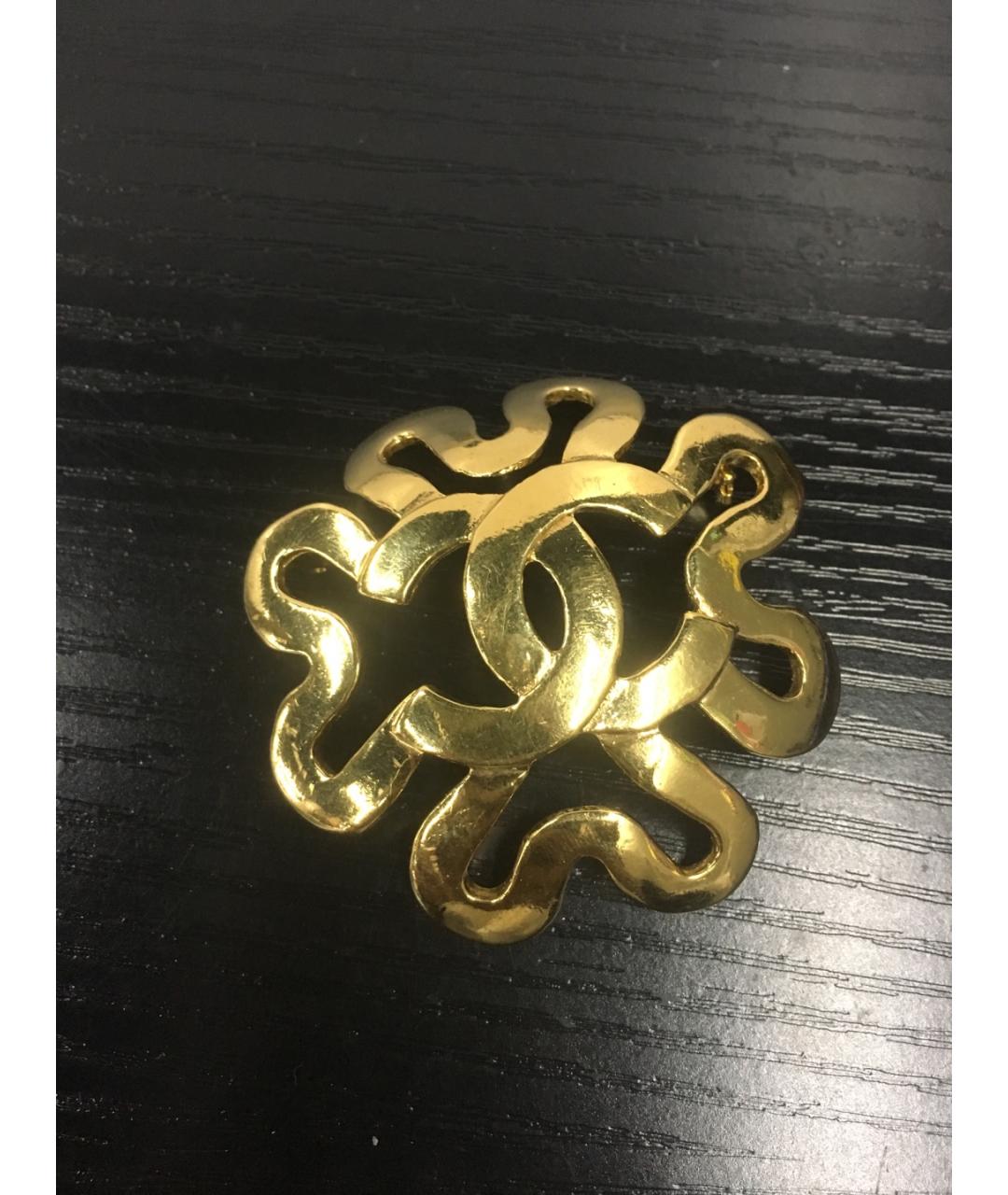 CHANEL Золотая металлическая булавка / брошь, фото 6