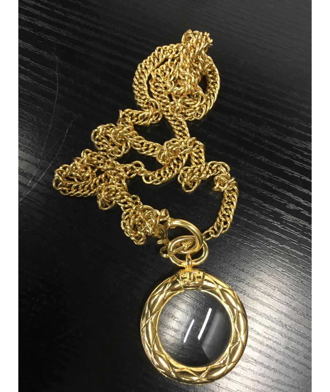 CHANEL Золотое металлическое колье, фото 6