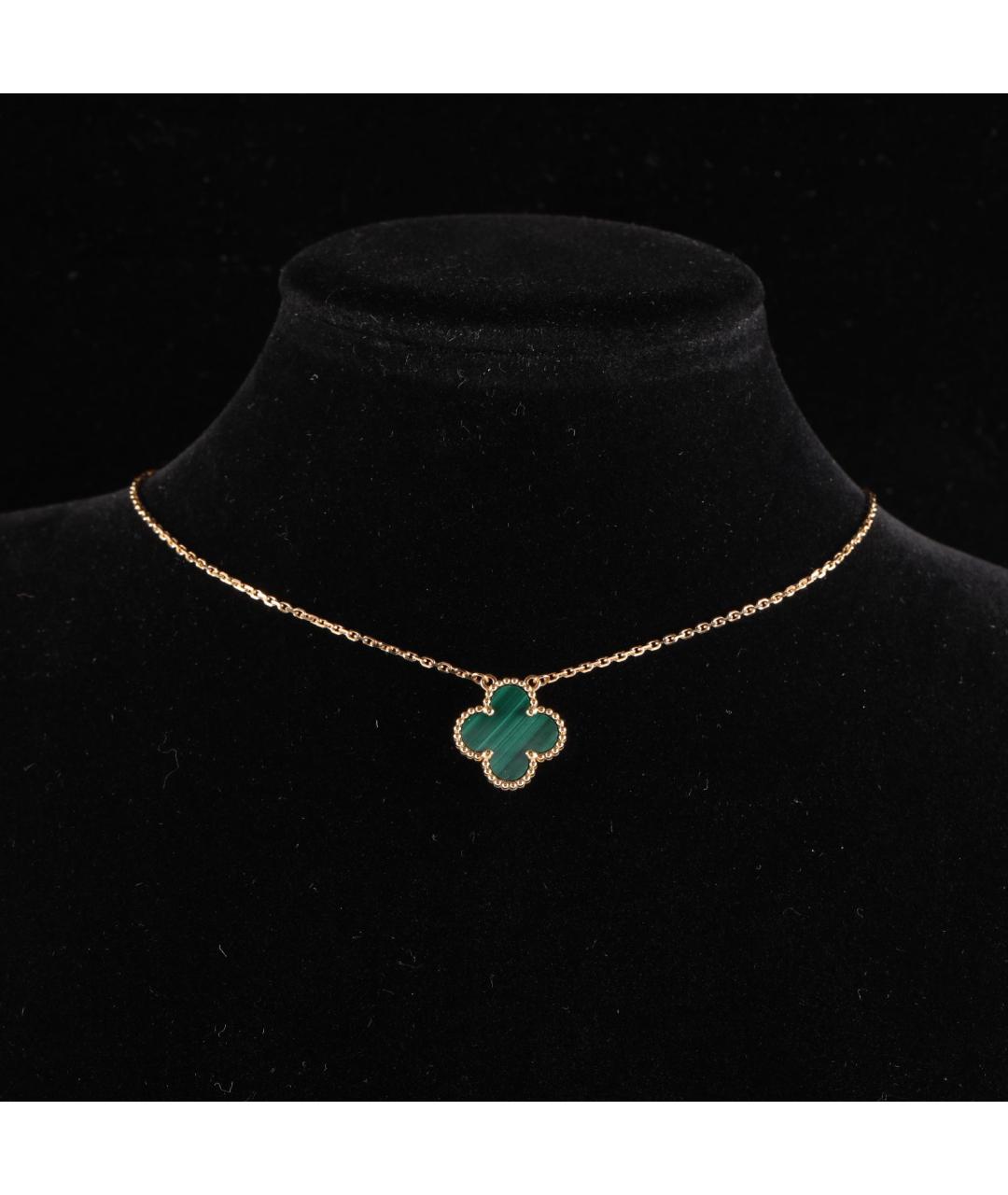 VAN CLEEF & ARPELS Зеленые колье из желтого золота, фото 2