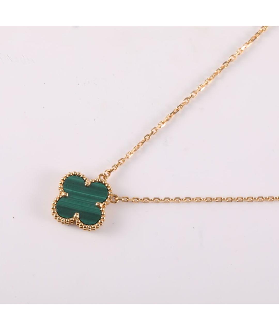 VAN CLEEF & ARPELS Зеленые колье из желтого золота, фото 4