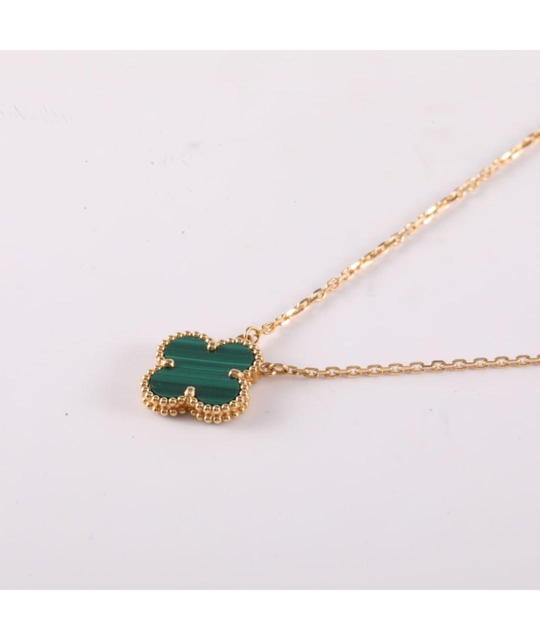 VAN CLEEF & ARPELS Зеленые колье из желтого золота, фото 3