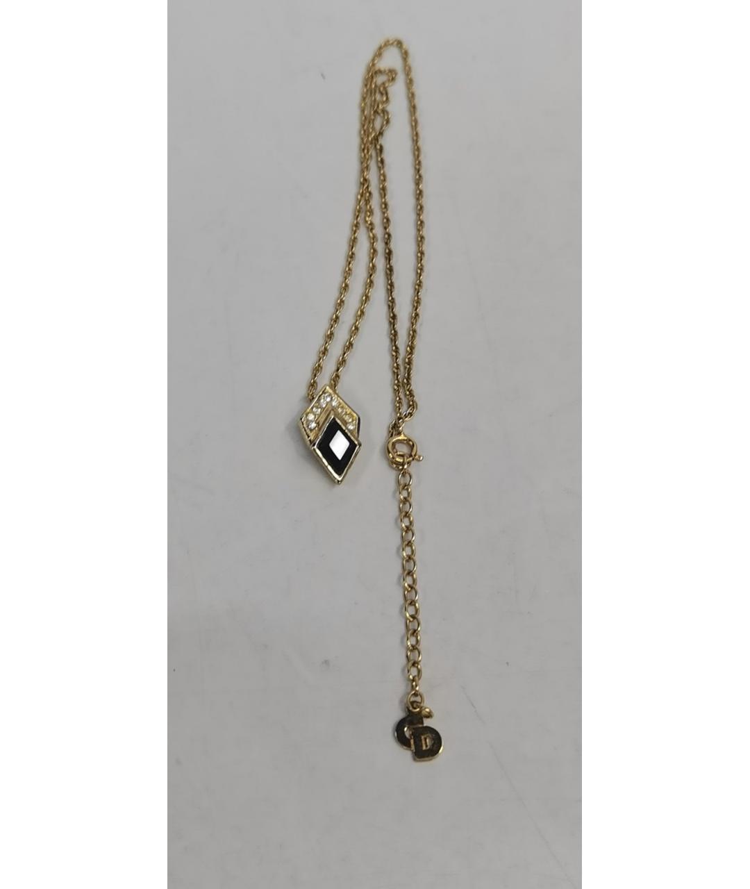 CHRISTIAN DIOR Золотая металлическая подвеска, фото 8