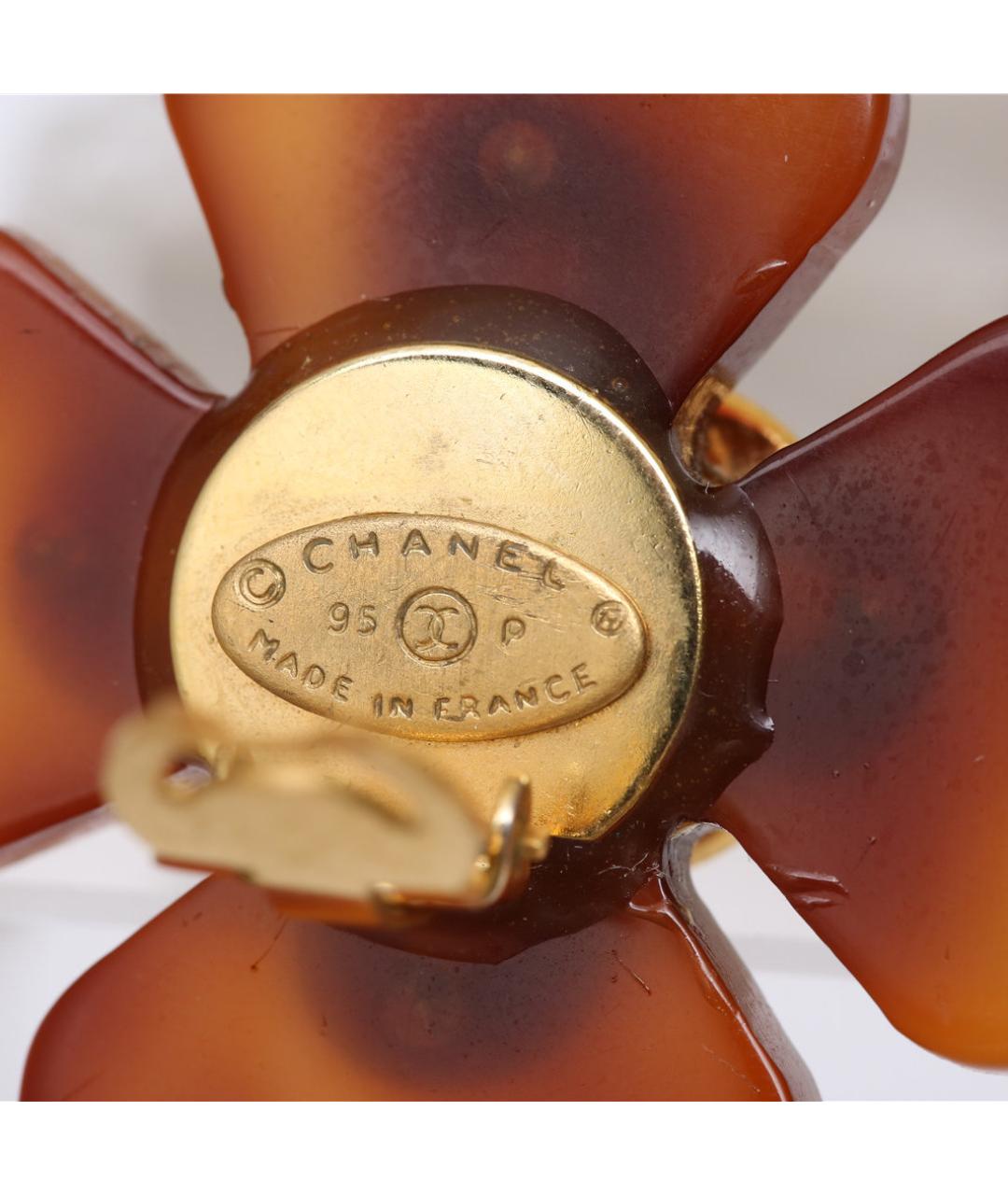 CHANEL Коричневые клипсы, фото 7