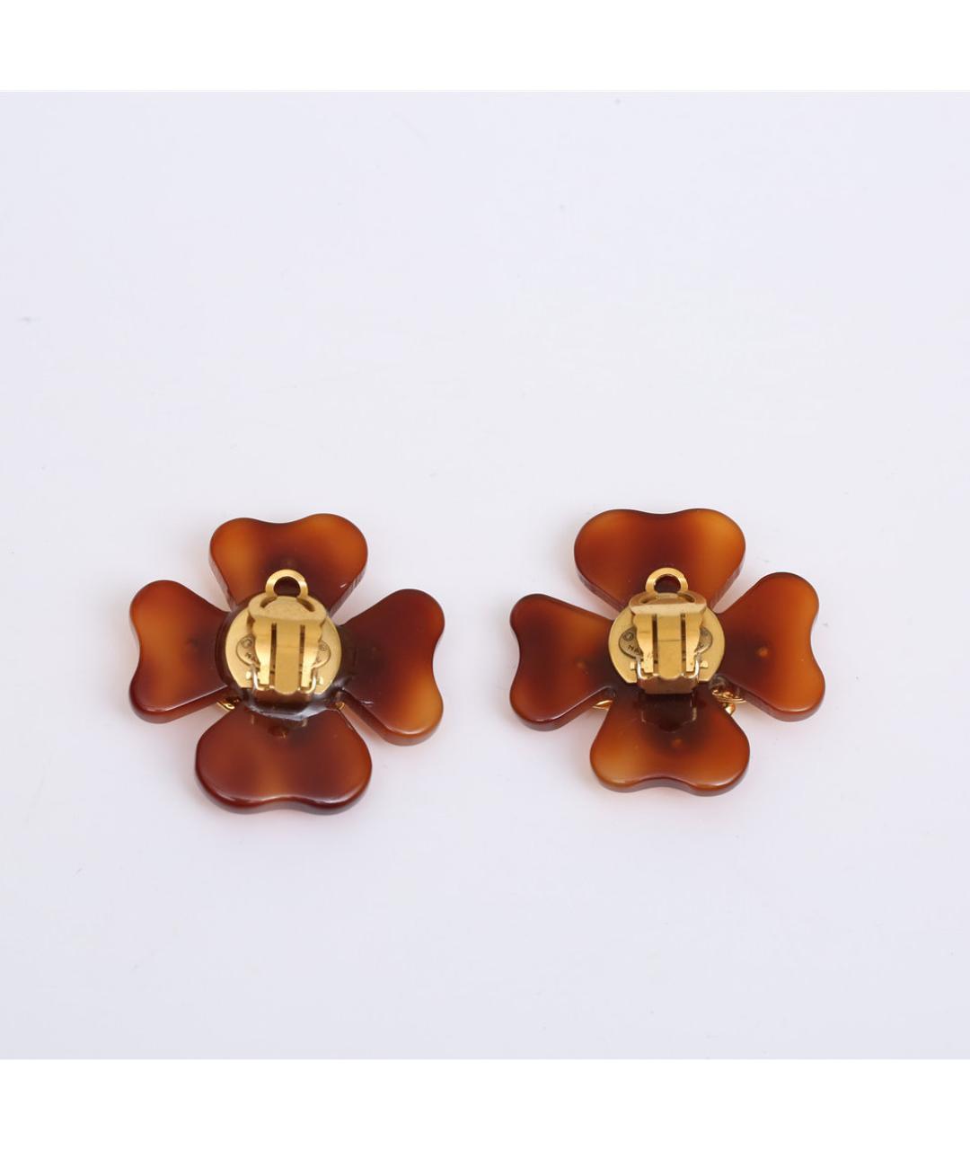 CHANEL Коричневые клипсы, фото 5