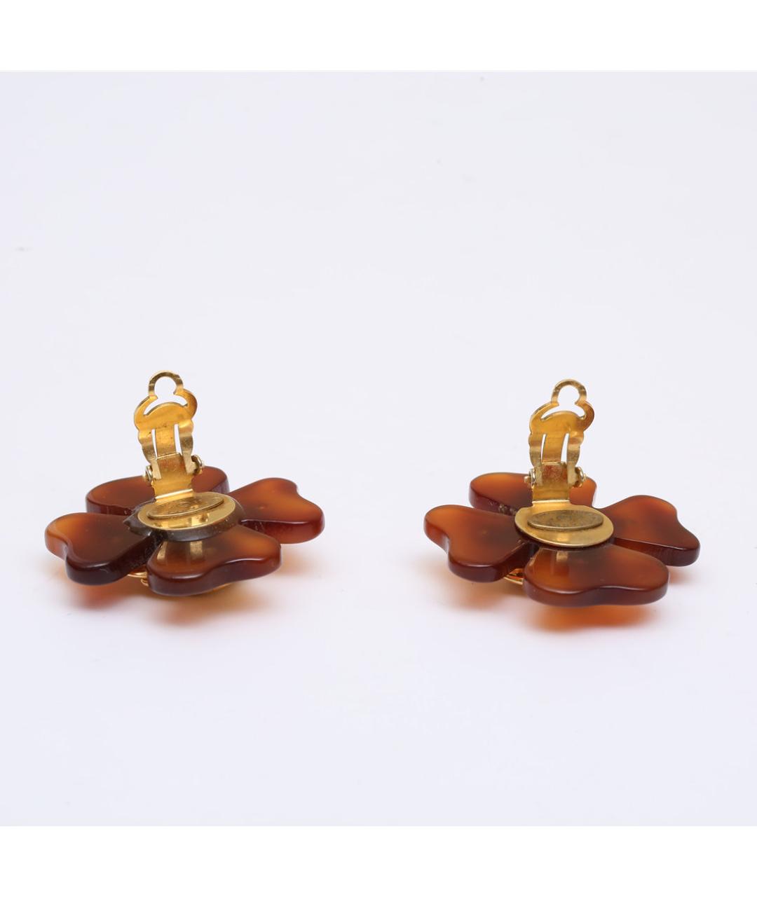 CHANEL Коричневые клипсы, фото 6