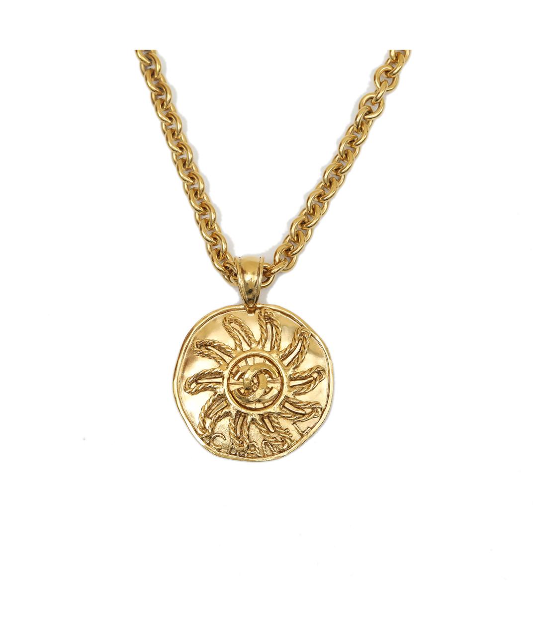 CHANEL Золотое металлическое колье, фото 1