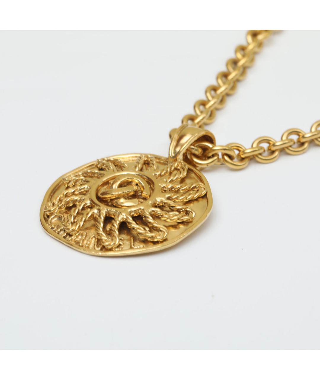 CHANEL Золотое металлическое колье, фото 4