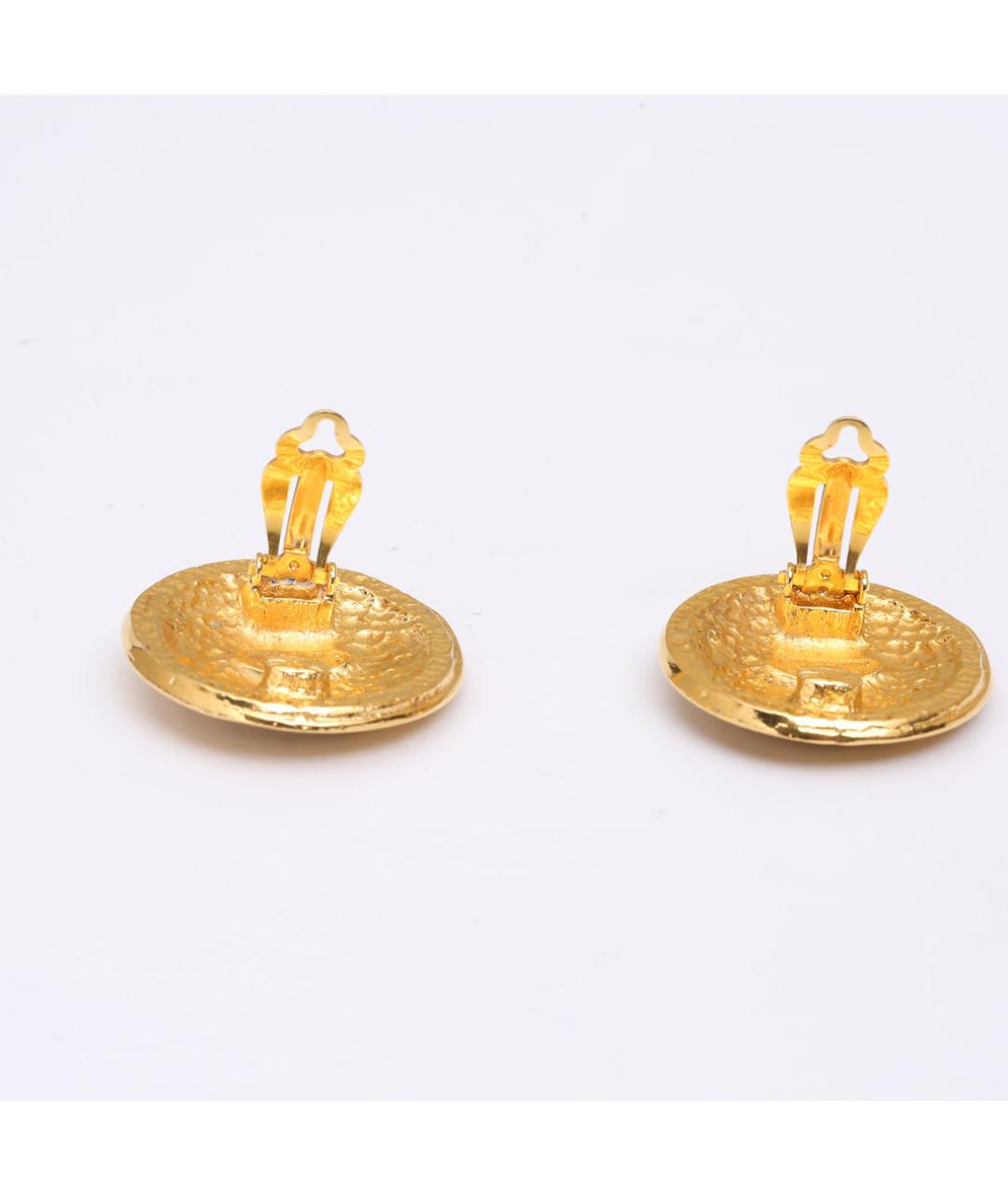 CHANEL Золотые металлические клипсы, фото 5