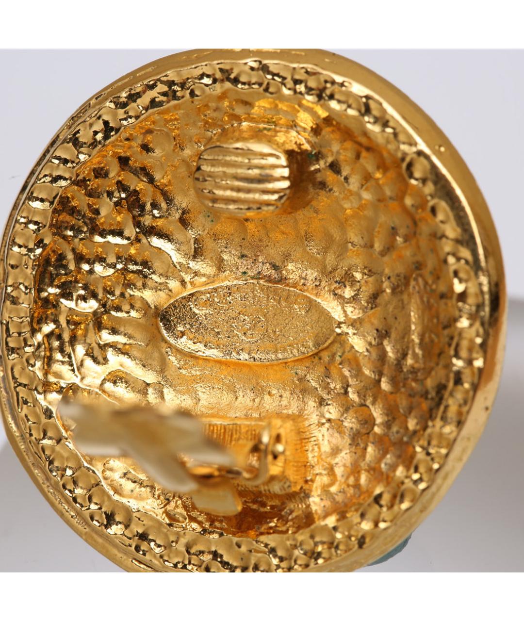 CHANEL Золотые металлические клипсы, фото 6