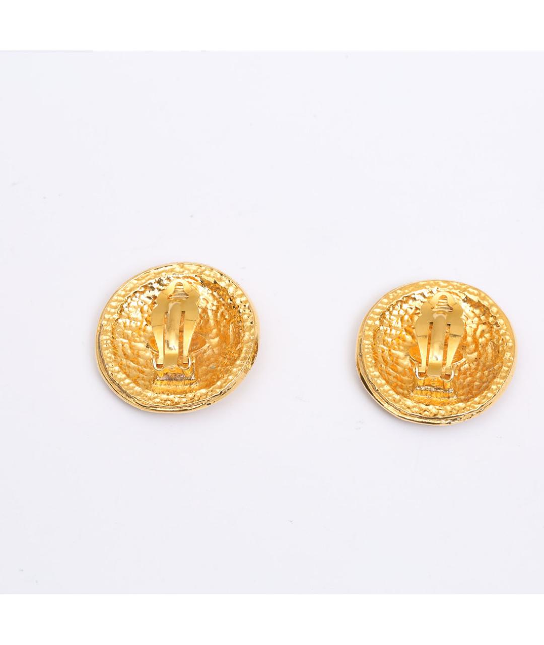 CHANEL Золотые металлические клипсы, фото 4