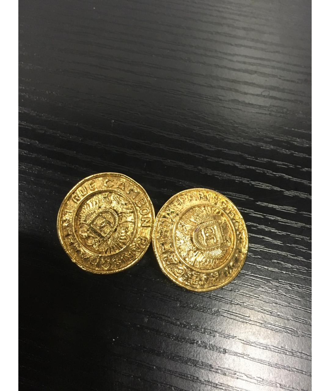 CHANEL Золотые металлические клипсы, фото 7