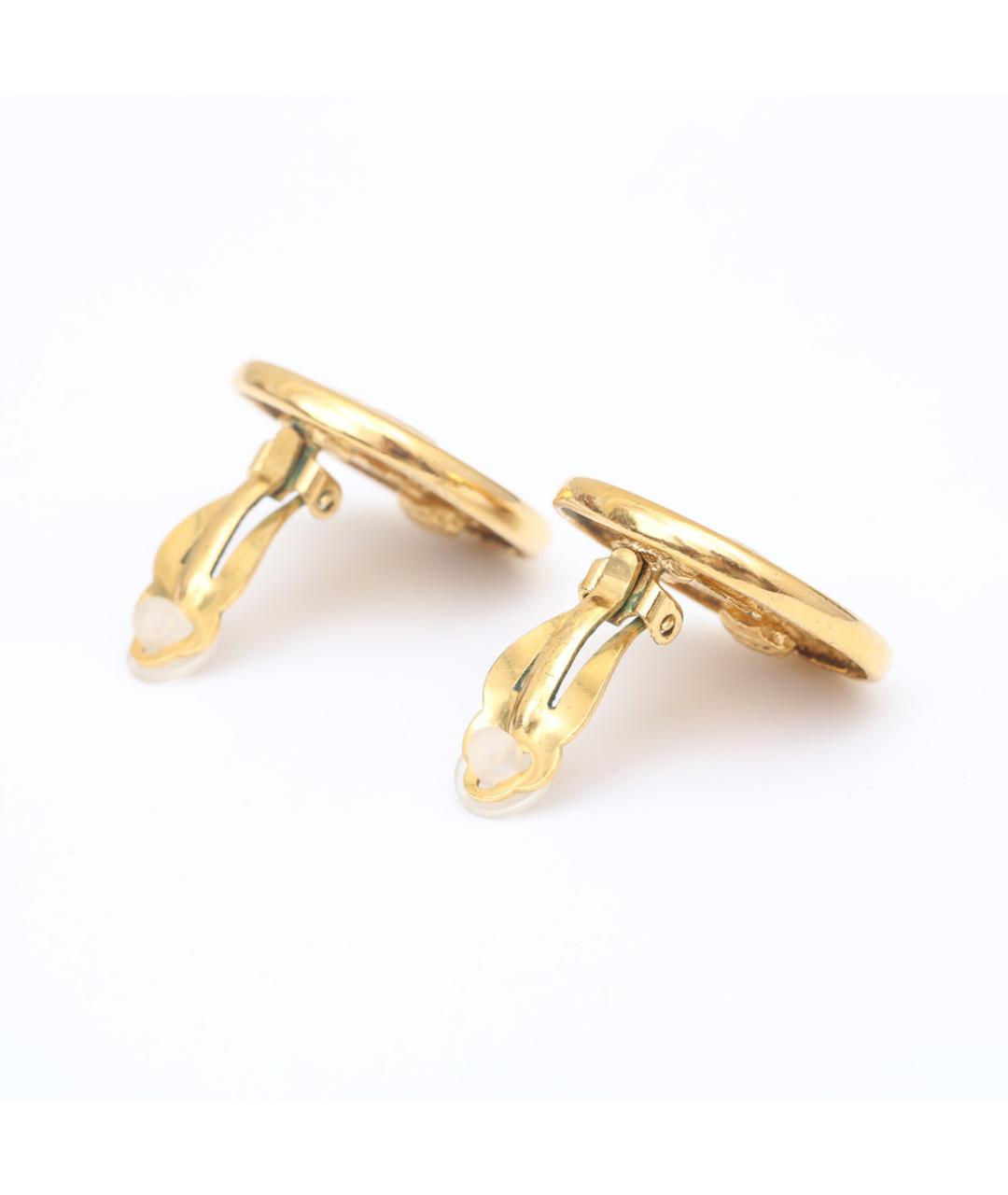 CHANEL Золотые металлические клипсы, фото 5
