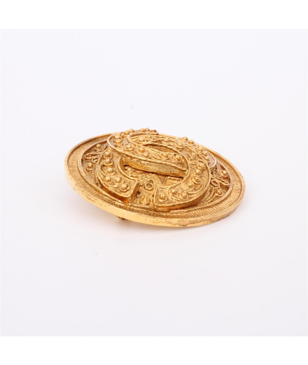 CHANEL Золотая металлическая булавка / брошь, фото 4