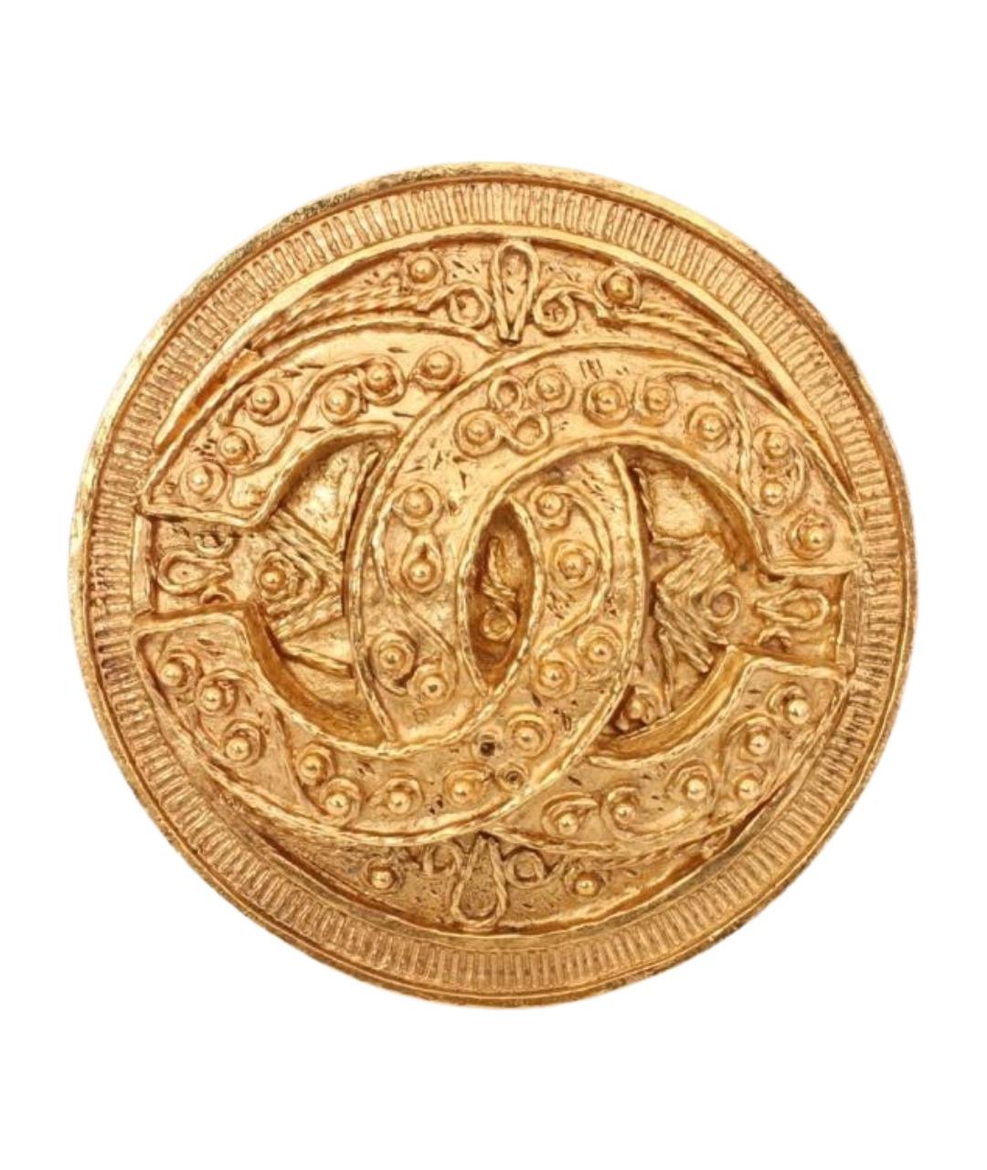 CHANEL Золотая металлическая булавка / брошь, фото 1