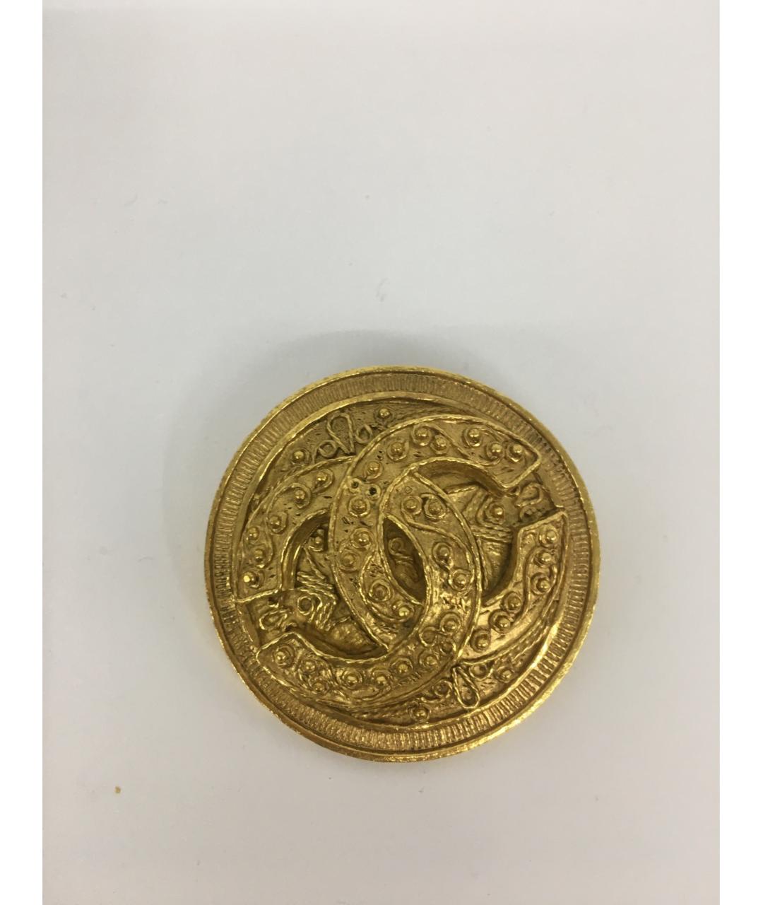 CHANEL Золотая металлическая булавка / брошь, фото 5