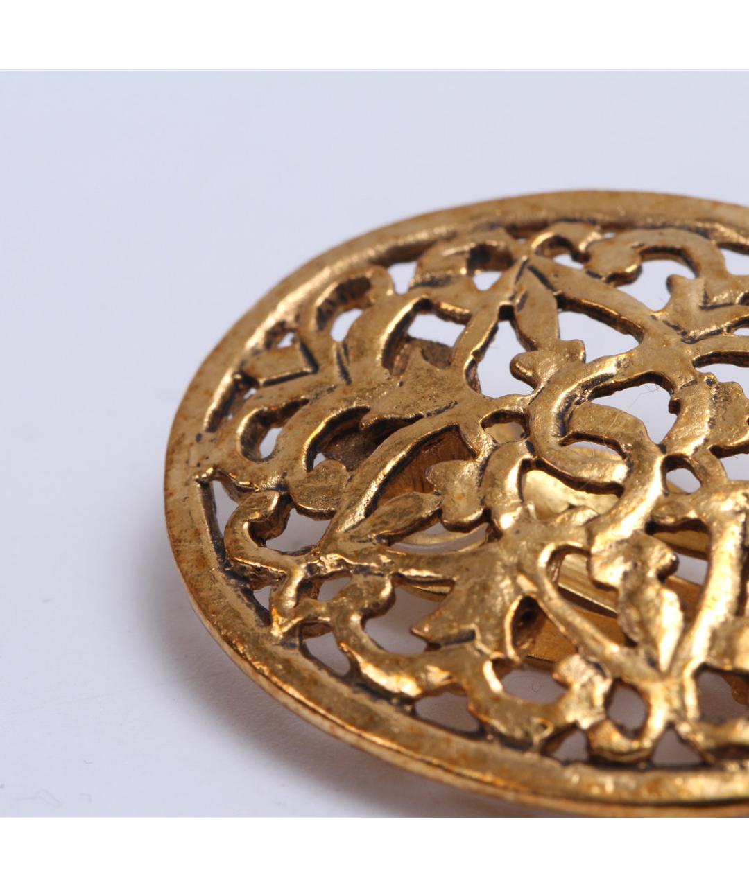 CHANEL Золотые металлические клипсы, фото 9