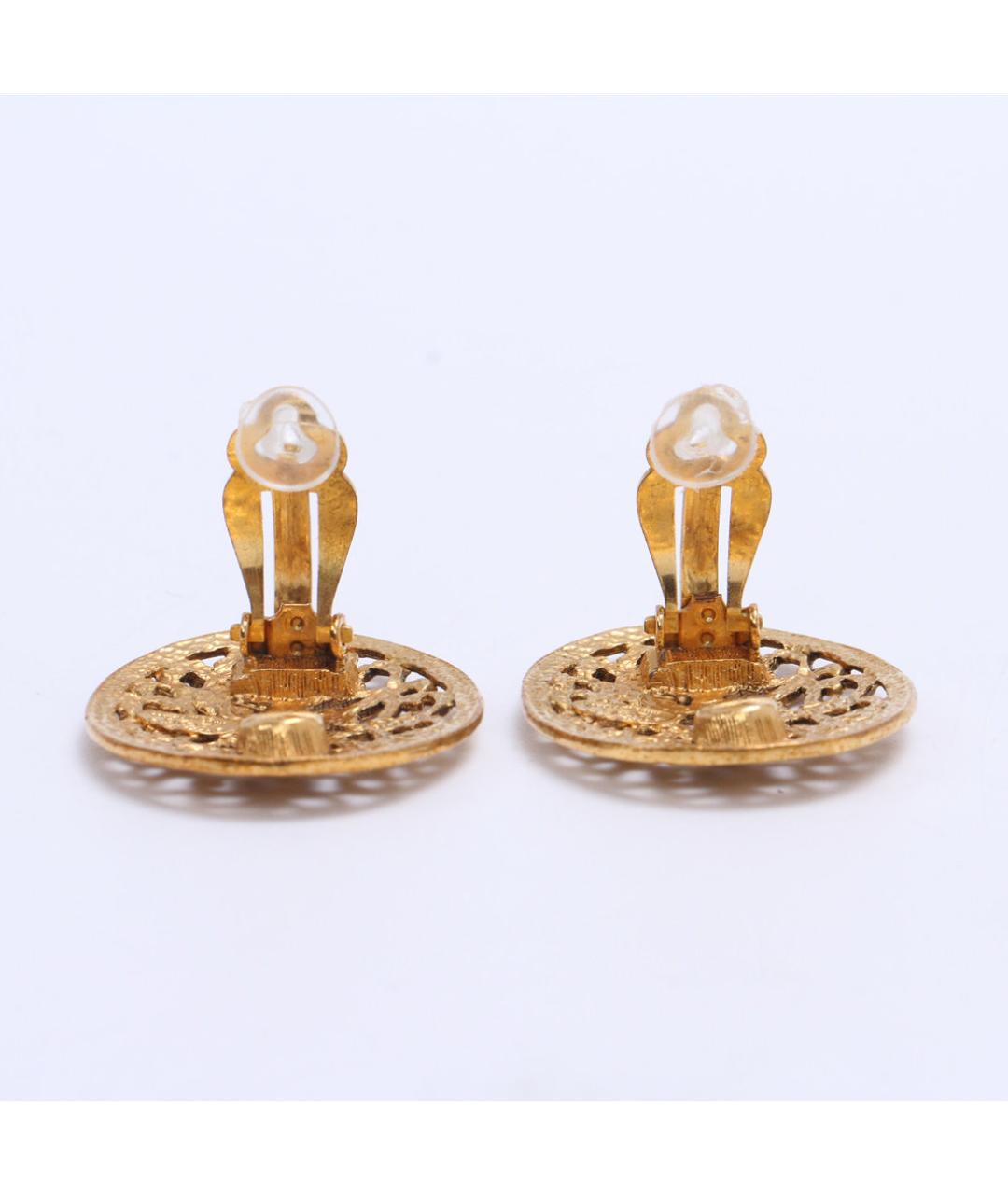 CHANEL Золотые металлические клипсы, фото 8