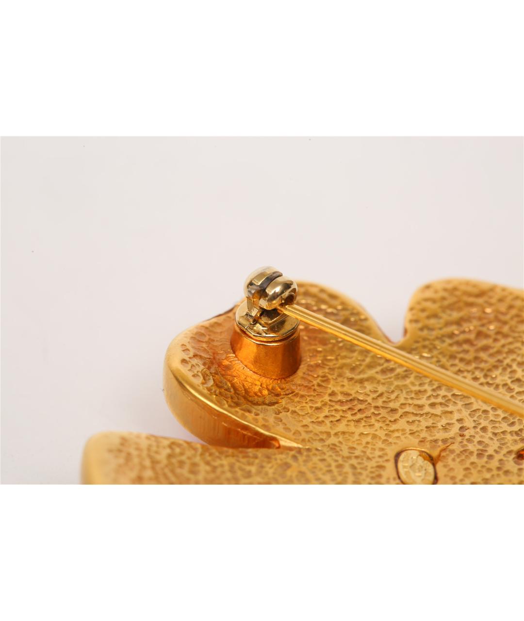 CHANEL Коралловая металлическая булавка / брошь, фото 4