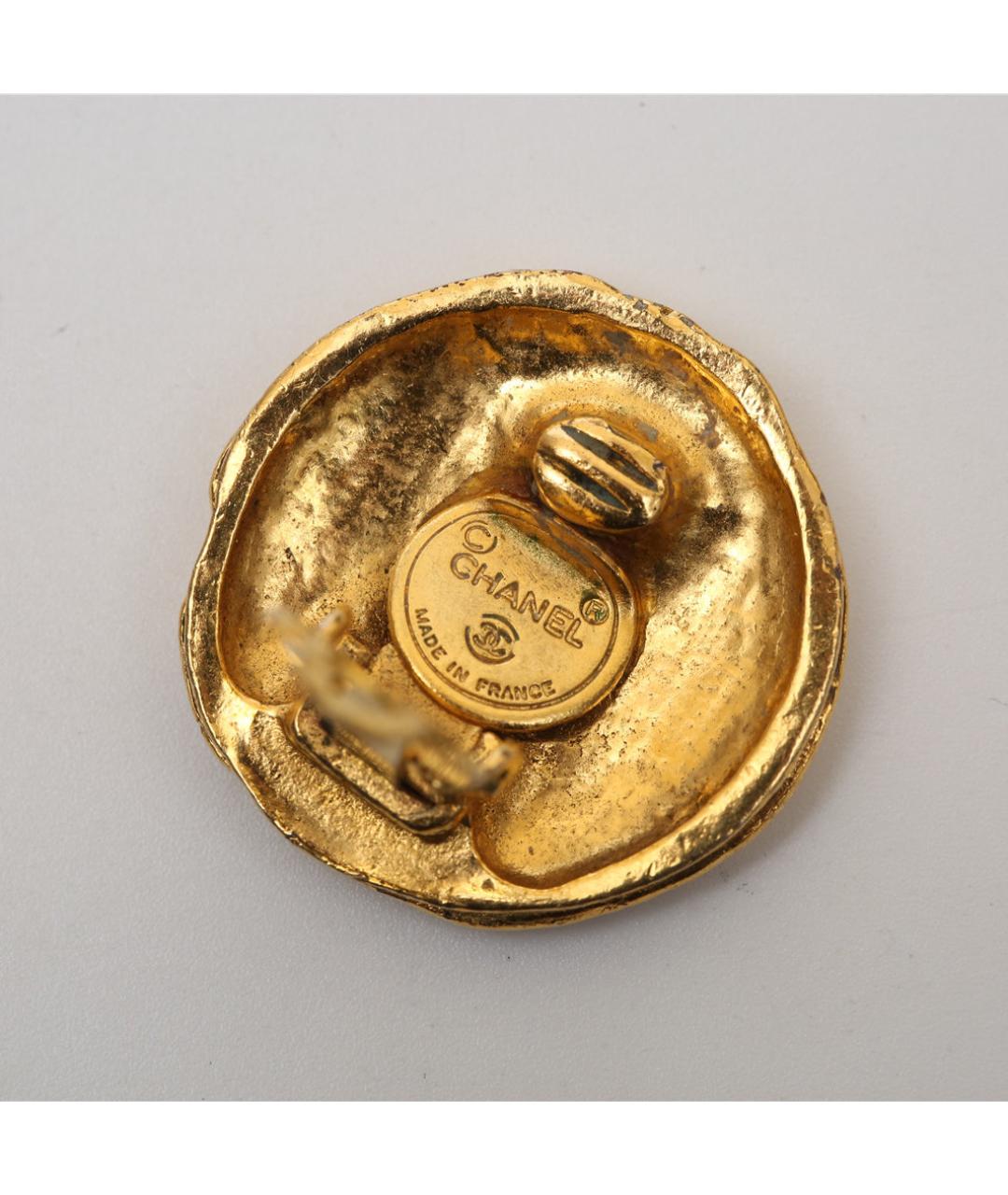 CHANEL Золотые металлические клипсы, фото 5
