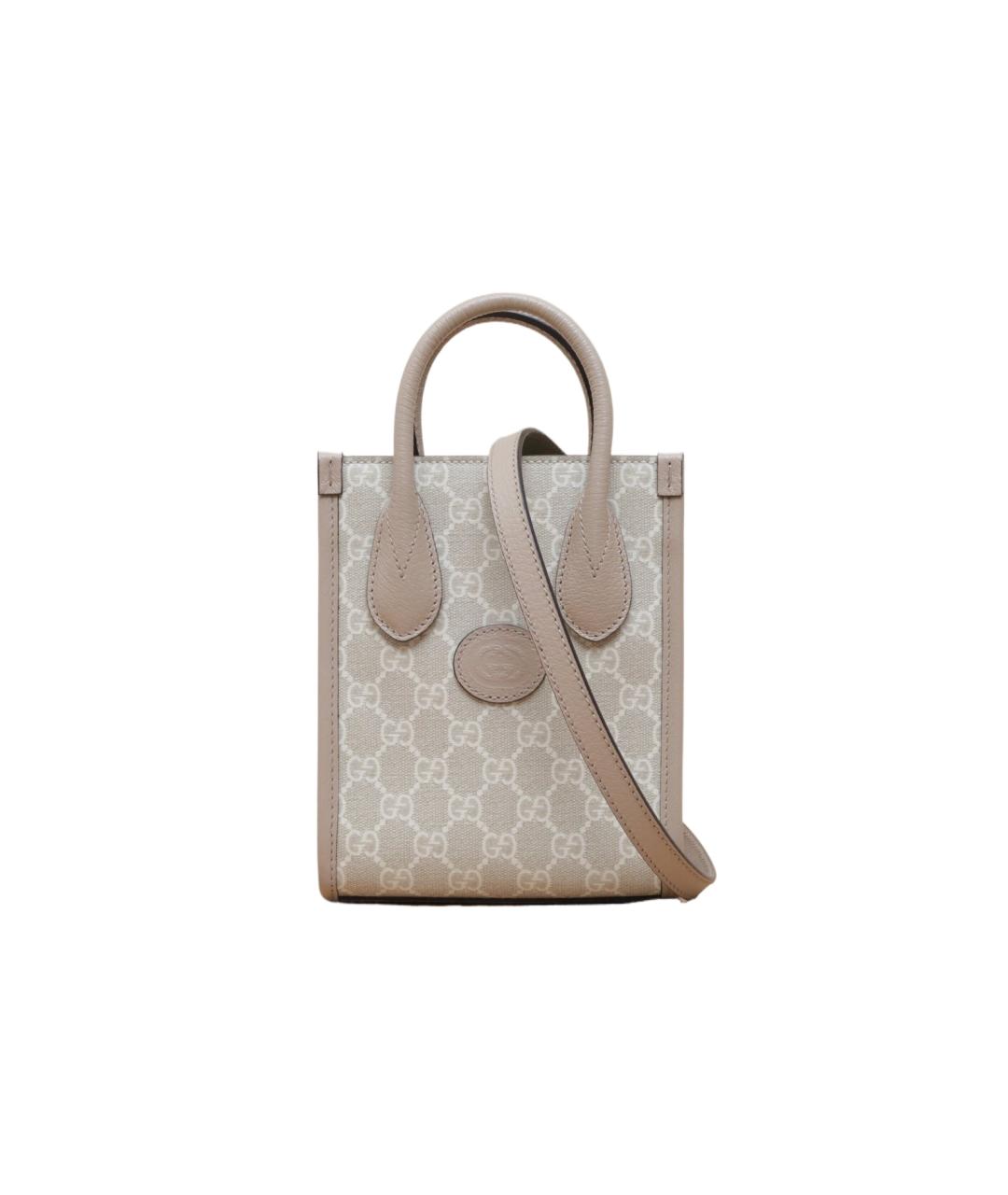 GUCCI Бежевая сумка с короткими ручками, фото 10