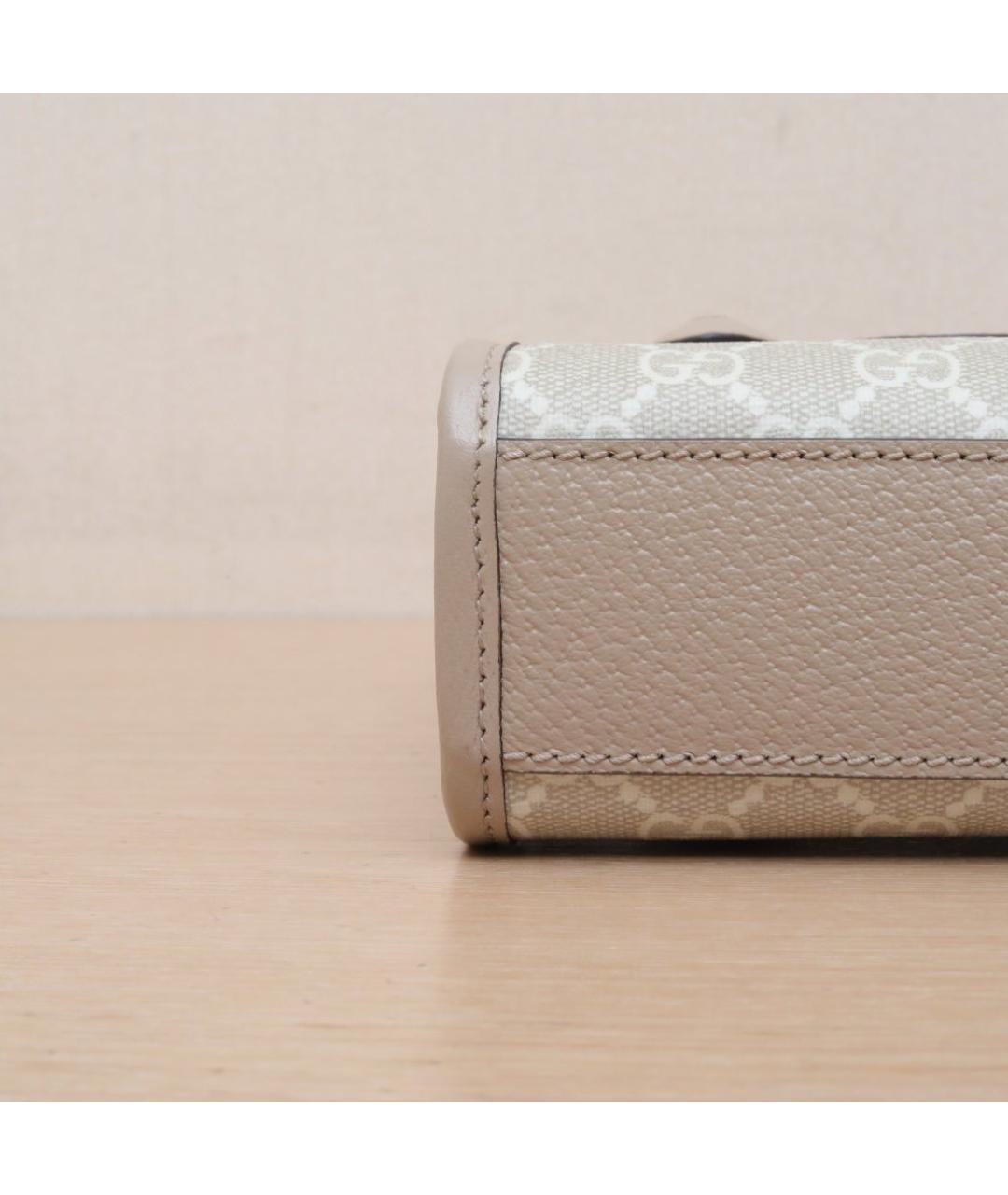 GUCCI Бежевая сумка с короткими ручками, фото 9