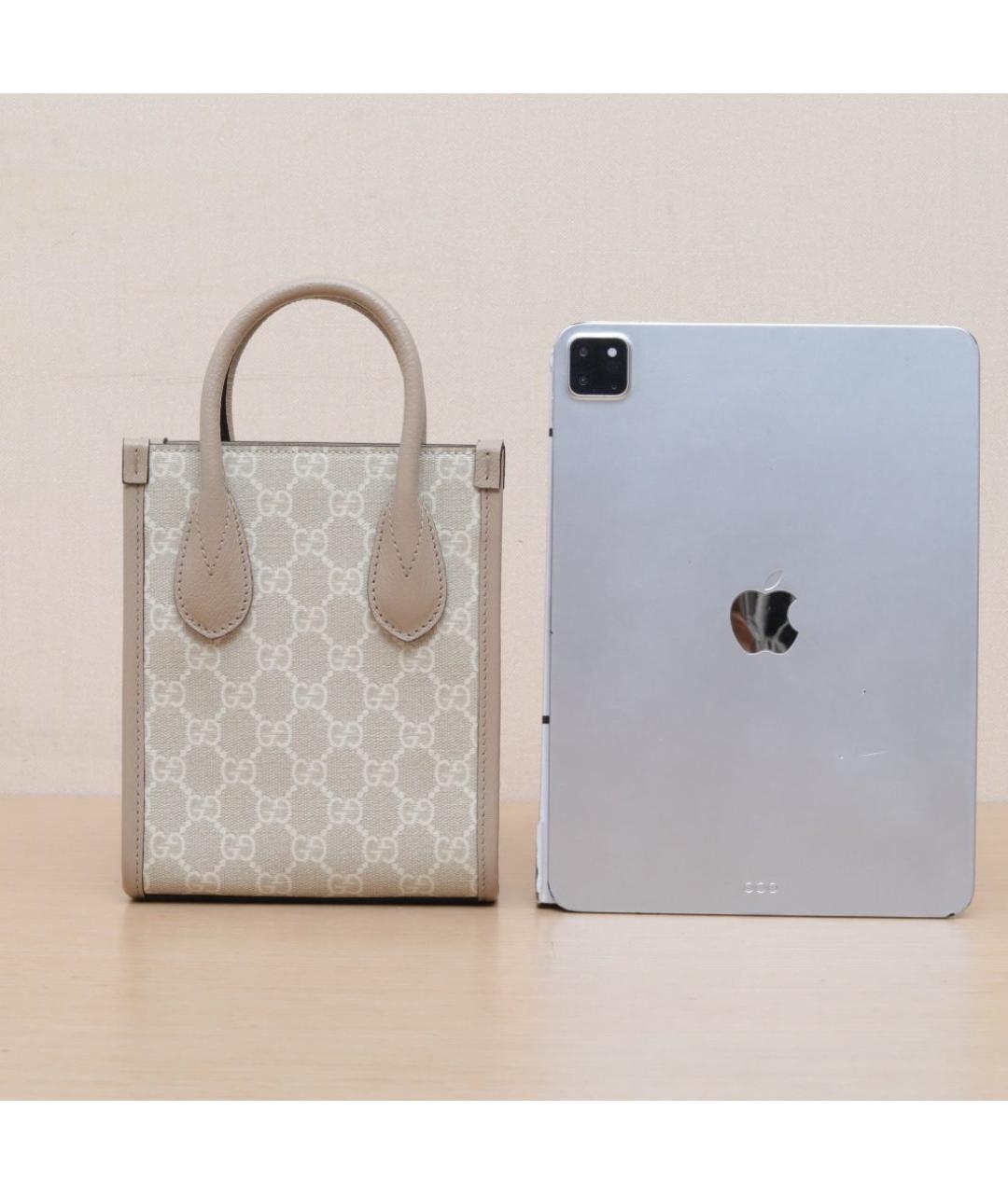 GUCCI Бежевая сумка с короткими ручками, фото 7