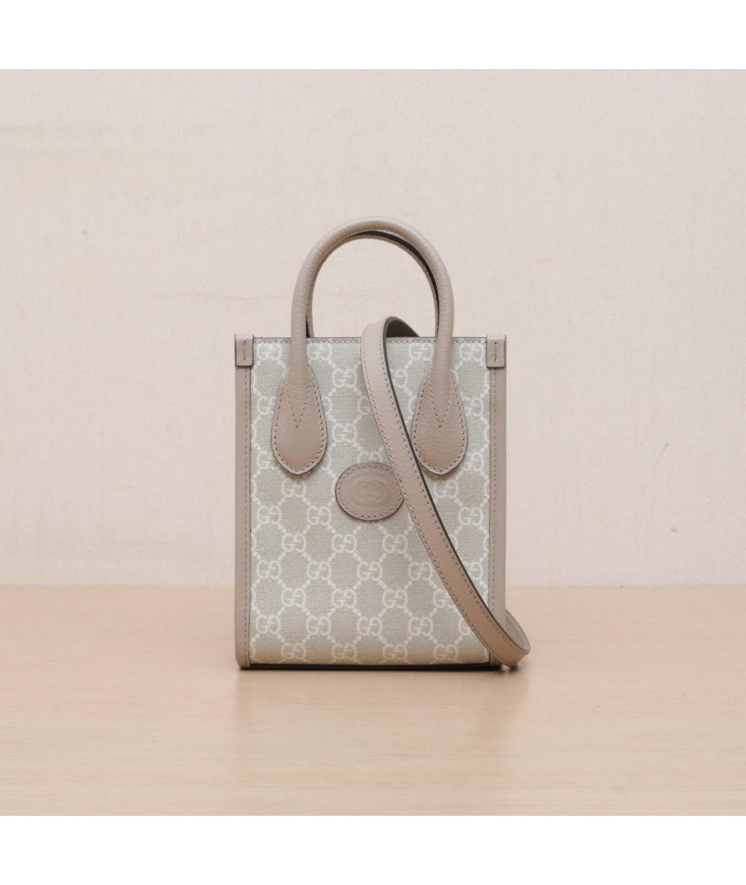 GUCCI Бежевая сумка с короткими ручками, фото 3