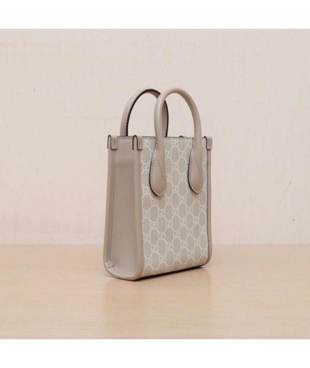 GUCCI Бежевая сумка с короткими ручками, фото 6