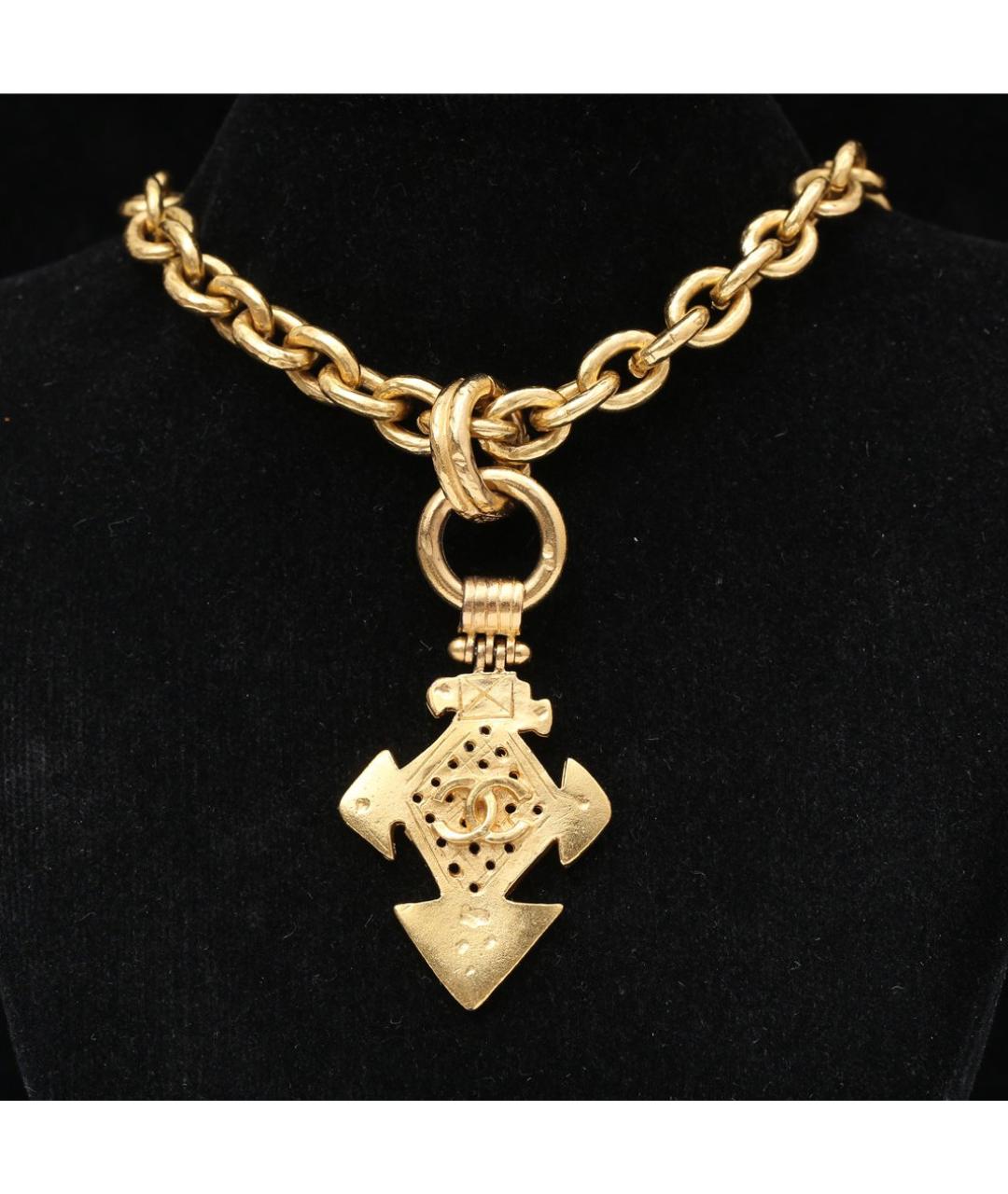 CHANEL Золотое металлическое колье, фото 2